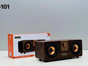 ลำโพงบลูทูธ MN-101 เสียงเบสหนักแน่น ลำโพงสไตล์เรโทรลายไม้ 2 ตัว คุณภาพเสียงดีเยี่ยม