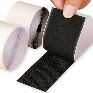 ECOCOKU Strong Adhesive Heavy-Duty Hook and Loop Tape Reusable 2/3/5cm Hook Loop Tape Fastener Strip Black And White Anti-Slip Fixing Strip Car Foot Mat