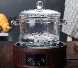 Panci Kaca Bening Tahan Panas Api Kompor