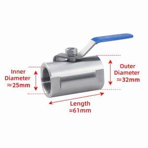 PLNBFG Thép không gỉ Van bi bằng thép không gỉ Nhiệt độ cao 1/2" 3/4" 1" 1-1/4 " 1-1/2 " 2" Van nhiệt độ cao hơi nước Bền bỉ Chủ đề nội bộ Van chuyển đổi ren trong