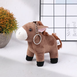 QUANSEN Cute Cartoon Plush Pony Doll Stuffed Animal Doll Kawaii Plush Little Horse Keychain Girls Bag Pendant Gifts