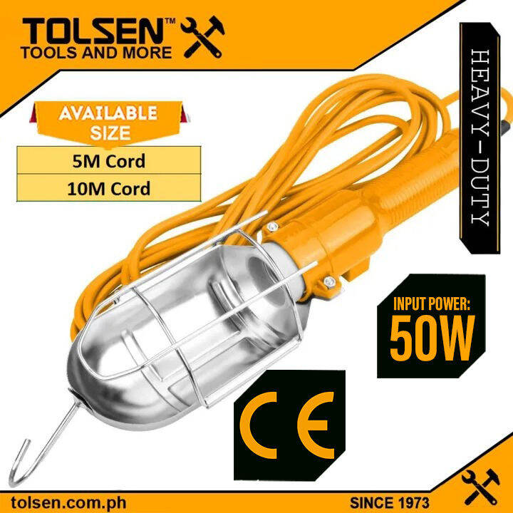 Tolsen Heavy Duty Trouble Light Working Lamp 50 Watts 5M 10M