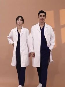 READY STOCK MALAYSIAReadyStock Mens Lab Coat Ladies Laboratory Coat Long Sleeve Doctor Gown Food Factory Overalls High Quality Fabric