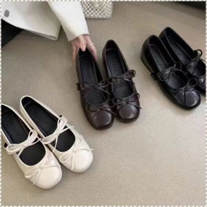 Mary Jane Shoes Matching Skirt Long Time Wearing Single Shoe Bow Tie Spring/summer Soft and Comfortable