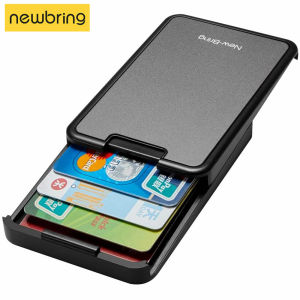 ป็อปอัพอัตโนมัติ RFID การปิดกั้นกระเป๋าสตางค์ สำหรับผู้ชาย บัตรเครดิต กระเป๋าเก็บบัตรกระเป๋าเงิน บาง รุ่น ระดับความสามารถ