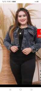 JAKET CROP JEANS RAWIS STANDAR DAN JUMBO SNOW WASH TERBARU KOREAN STYLE