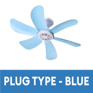 ALX MALAYSIA Powerful Mini Ceiling Fan Portable Camping Fan 6 Blade Hanging Fan Powered by USB Powerbank 2Pin Plug Fan Kipas Kecil Gantung 吊扇
