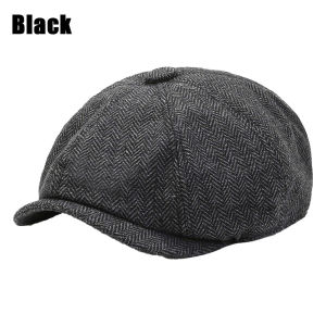 New Retro Herringbone Beret Men Linen Flat Cap Women Newsboy Caps Spring and Autumn Fashion