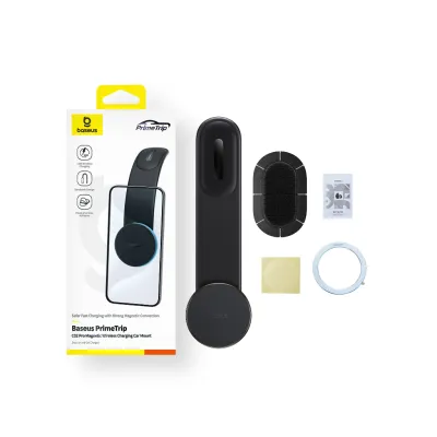 Ready Stock Baseus C02 Pro 15W Magnetic Wireless Charging Car Phone Holder Stand Foldable Easy Paste For Phone