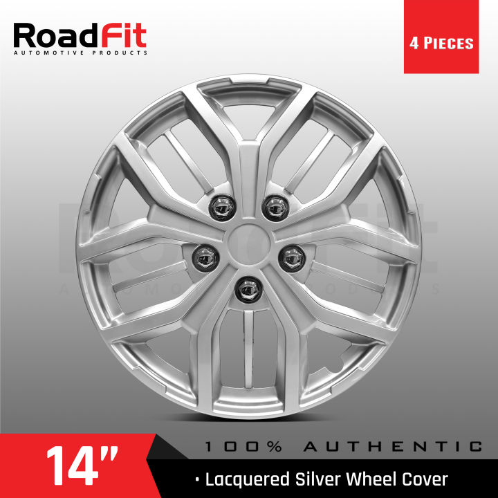 ABS Wheel Rim Cover, 14 Inches, Lacquered Silver Wheel Cover, Retention