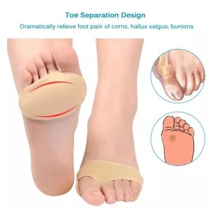 1 Pair Gel Half Insoles Hallux Valgus Corrector Socks Metatarsal Forefoot Pad Foot Cushions