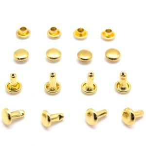 1 Gói đinh tán không gỉ sét rivet khoen tán 2 mặt tròn làm đồ da túi xách thủ công
