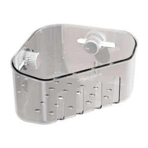 LINSBAYWU Wall Mounted Sink Drain Racks Rotating Multi functional Bathroom Suction Cup Corner Shelf Durable Convenient Storage Basket Kitchen Supplies