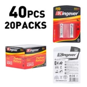 Kingever 100% Original AAA R03P High Power Boxed Extra Heavy Duty Battery Black Diamond Series