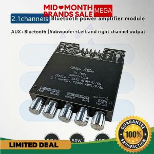 ZK-TB21 High Power 2.1 Channel Bluetooth Digital Amplifier 160W*2+220W Subwoofer Module para sa Audio ng Kotse