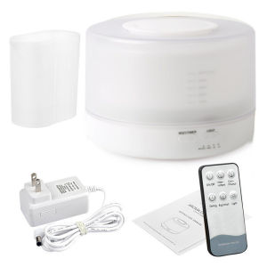 500ML 7 LED Ultrasonic Humidifier with Essential oil Aroma Diffuser Air purifier Wood Grain  Ultrasonic Purifier