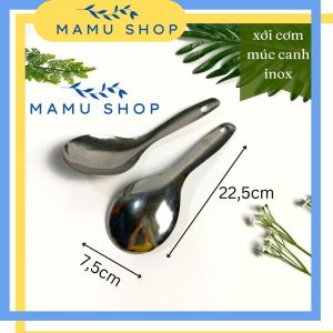 Muỗng xới cơm vá múc canh vá cơm inox siêu bền Mamu shop