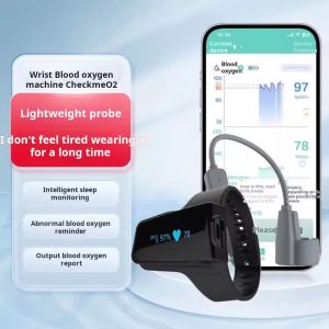 Viatom Checkme O2 Max Sleep Oximeter Oxygen Saturation Monitor For Sleep Apnea with Vibration Alarm APP PC Report Android Ios