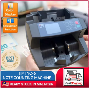 Mesin Kira Duit Kertas Wang | TIMI NC-6 Note Counter Machine | Bank Note Counting Machine *Calculation Function