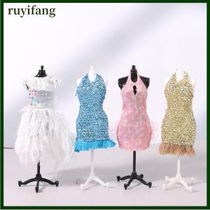 ruyifang Doll Clothes For 30CM Doll Clothes Evening Gown Trailing Skirt Wedding Dress Princess Dress Dollhouse Decor Accessories