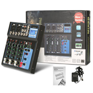 MIXER F4-USB 4 Channel Mixer W/Bluetooth Sound Mixer Propesyonal na Audio Mixer Built-in USB Digital MP3-Player