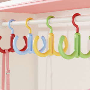 Multifunctional Rotatable Hooks/Double-Hook Wardrobe Bag Hat Hanger/Scarf Tie Display Organiser/Dopamine Hook