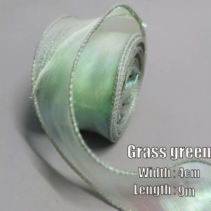 9m Fantasy Fishtail Yarn Ribbon Gift Wrapping Crafts Wedding Birthday Decor Iridescent Ribbon