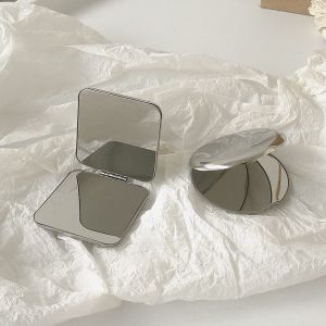 Foldable Handheld Double-Sided Mirror Metal Compact Mirror | Perfect for Wedding Birthday Souvenirs