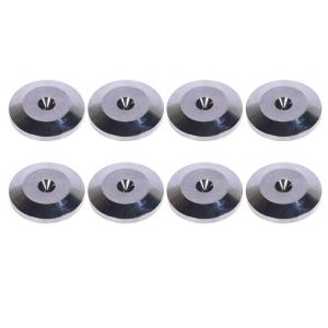8Pack 25x5mm Aluminum Alloy Speaker AMP Isolation Feet Mat Floor Base Pad For Turntable DAC Radio Cabinet