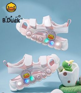 B.Duck Sneakers Anti-Collsion and Soft Boys Sneakers Childrens Comfortable and Cute Sneakers Boys And Girls Baby Shoes Summer Soft Soled Leather Sneakers