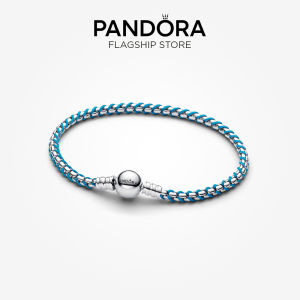 Pandora Blue Cord Snake Chain Bracelet