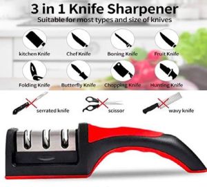 3 in 1/ 4 in 1 Portable sharpener Knife Sharpener Handheld Multi-function 3 Stages Type Quick Sharpening Tool