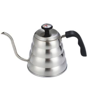 MECOME นержักรส กาต้มน้ำกาแฟ พร้อมเทอร์โมมิเตอร์ ความจุ 1 ลิตร หม้อกาแฟแบบกรอง ใหม่ หม้อคอห่าน การชงกาแฟ