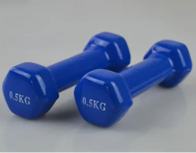 Vinyl Dumbbells/Dumbbell 1kg - 5kg/Female Lady Dumbbell / Rainbow