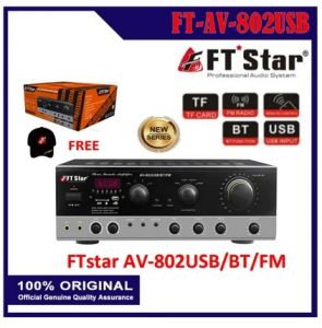 FTstar AV-802 USB/BT/FM 5.1Channel Karaoke Amplifier with USB and Bluetooth ( AV 802 USB/BT/FM)