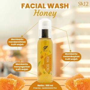 FACIAL WASH HONEY SR12 untuk kulit kering Melembutkan melembabkan & membersihkan kulit wajah.