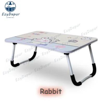 EZYD Foldable Laptop Desk Multipurpose Anti-slip Kids Study Table Bed Table Cupslot/ Kanak Meja makan Lipat Laptop