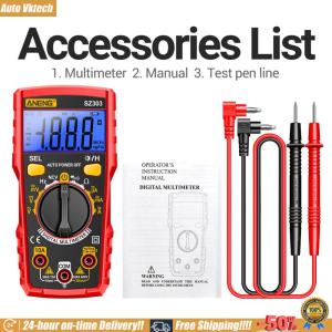 [Vktech]ANENG SZ303 มัลติมิเตอร์แบบดิจิตอล 1999 นับเครื่องทดสอบมัลติฟังก์ชั่นระดับมืออาชีพ NCV ไดโอดความต้านทานความถี่เครื่องทดสอบช่างไฟฟ้าเมตร