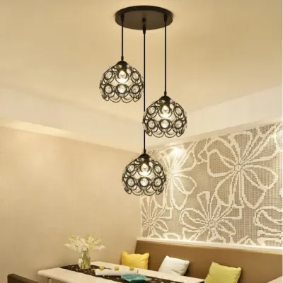 Đèn Thả Trần Pha Lê 3 Bóng Hiện Đại Tặng Kèm Bóng Đèn Led Cao Cấp