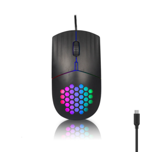 7 Color Color Corded Gaming Mouse 1600DPI Adjustment Honeycomb Fast Charging For Desktop Laptop Use