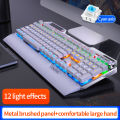 YINDIAO K100 Mechanical Keyboard Rainbow Backlit Full 104-Key with LANGTU MX Switch. 