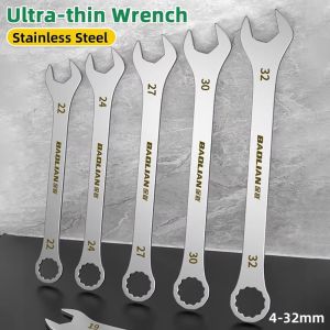GTRBFDS 1Pcs Double-end Ultra-thin Open End Wrench 3mm Thickness Multi-Function Ratchet Spanner Durable 5-32mm Open-end Wrench Bicycle Motorcycle Car Repair Tools