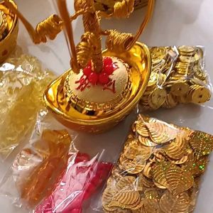 Set trọn bộ nguyên liệu làm cây cành vàng lá ngọc gốc thỏi vàng 6x10cm