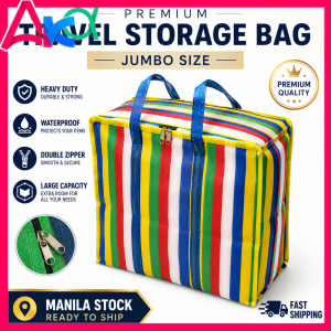 AKA Balikbayan Bag Jumbo Size Waterproof Nylon Storage Bag Heavy Duty Travel Bag with Double Zipper Large Capacity Moving Bag Laundry Bag Foldable Luggage Bag Sako Makapal Manila Stock