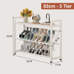 Innohut Rak Kasut Logam Pengatur Kasut Logam Multilayer Narrow Space Metal Shoe Rack Shoe Shelf Shoe Organizer