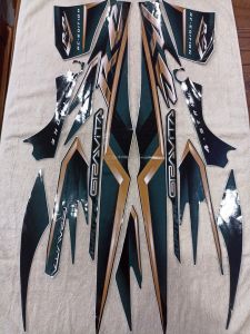 Bộ tem decal dán xe máy Yamaha Gravita màu xanh rêu thái siêu đẹp