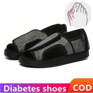 FECHENG Womens Swollen Foot Insoles Comnfortable Fat Thumb Instep Height Open-Toe Code Middle-Aged Widen Adjustable Magic Sandals Size 35-42