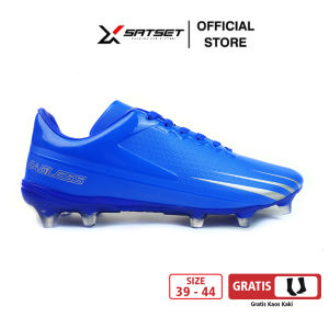 SATSET X Sepatu Sepak Bola Eagless Reborn Fg Blue List Silver Gold Original
