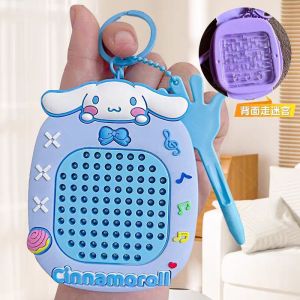Sanrio Hello Kitty Magnetic Maze Toy Stress Relief Fidget Keychain with Steel Ball Drawing Doodle Art Cute Cartoon Anime Gadget Toy
