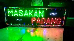 Lampu Tulisan MASAKAN PADANG